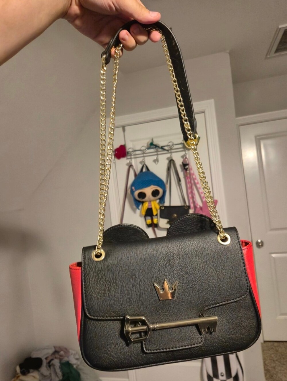 Loungefly Kingdom Hearts Mickey Mouse Key Crossbody Bag